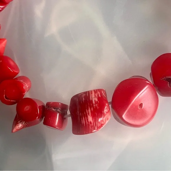 CORAL Nuggets Red Coral Strand Graduated sizes Vintage - Picture 4 of 6